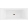 Mexen Vigo free-standing bathtub 178.5 x 80 cm, white/black, overflow rose gold - 51251788075-60