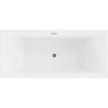 Mexen Vigo freestanding bathtub 178.5 x 80 cm, white/black, brushed gun gray drain - 51251788075-66