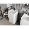 Mexen Belen freestanding conglomerate washbasin 45 x 45 cm, matte white - 26604500