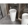 Mexen Onyx-01 freestanding basin made of conglomerate 45 x 45 cm, white matte - 26524500