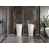Mexen Onyx-01 freestanding washbasin made of conglomerate 45 x 45 cm, matte white - 26524500