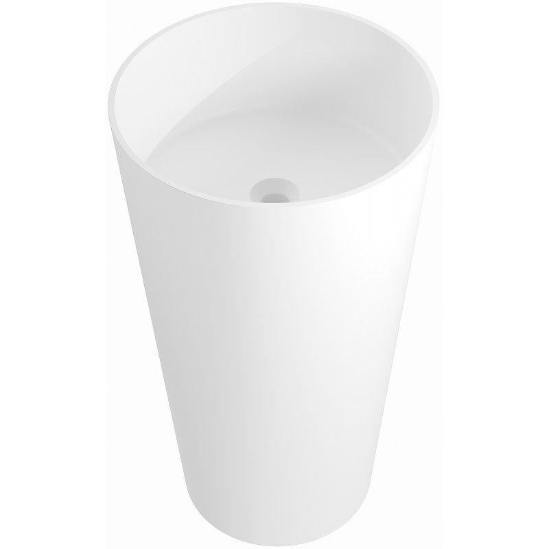 Mexen Onyx-01 freestanding washbasin made of conglomerate 45 x 45 cm, matte white - 26524500