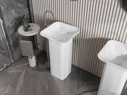 Mexen Ria freestanding basin made of composite 45 x 45 cm, white matte - 26584500