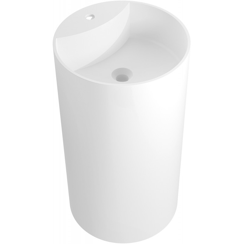 Mexen Ajax-02 freestanding washbasin made of conglomerate 45 x 45 cm, matte white - 26514500