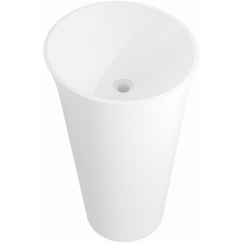 Mexen Nilda freestanding sink made of conglomerate 52 x 52 cm, matte white - 26555200