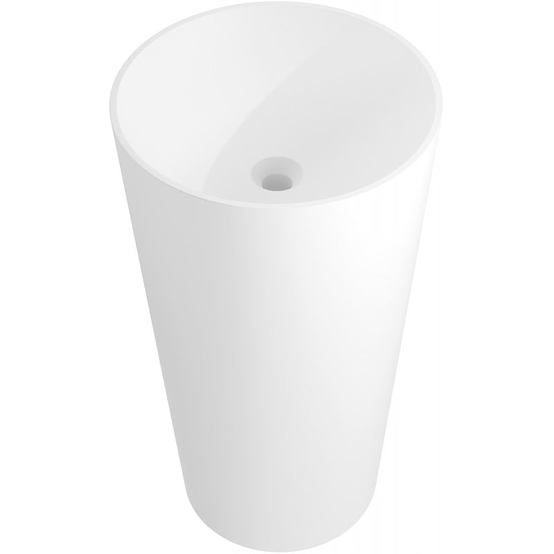 Mexen Onyx-03 freestanding washbasin made of conglomerate 45 x 45 cm, white matte - 26534500