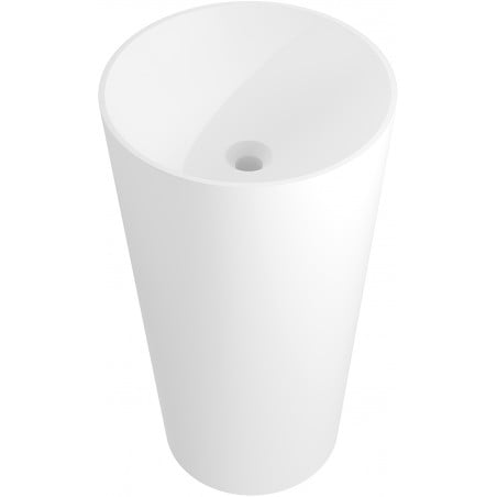 Mexen Onyx-03 freestanding washbasin made of conglomerate 45 x 45 cm, white matte - 26534500