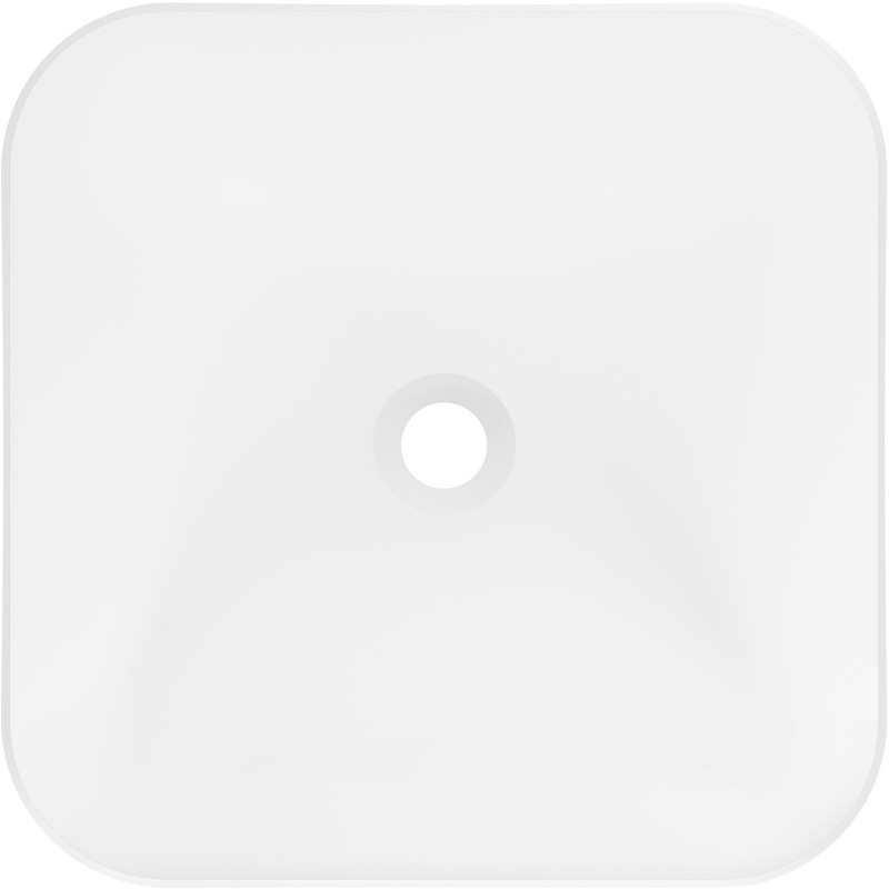 Mexen Ria freestanding washbasin made of conglomerate 45 x 45 cm, white matte - 26584500
