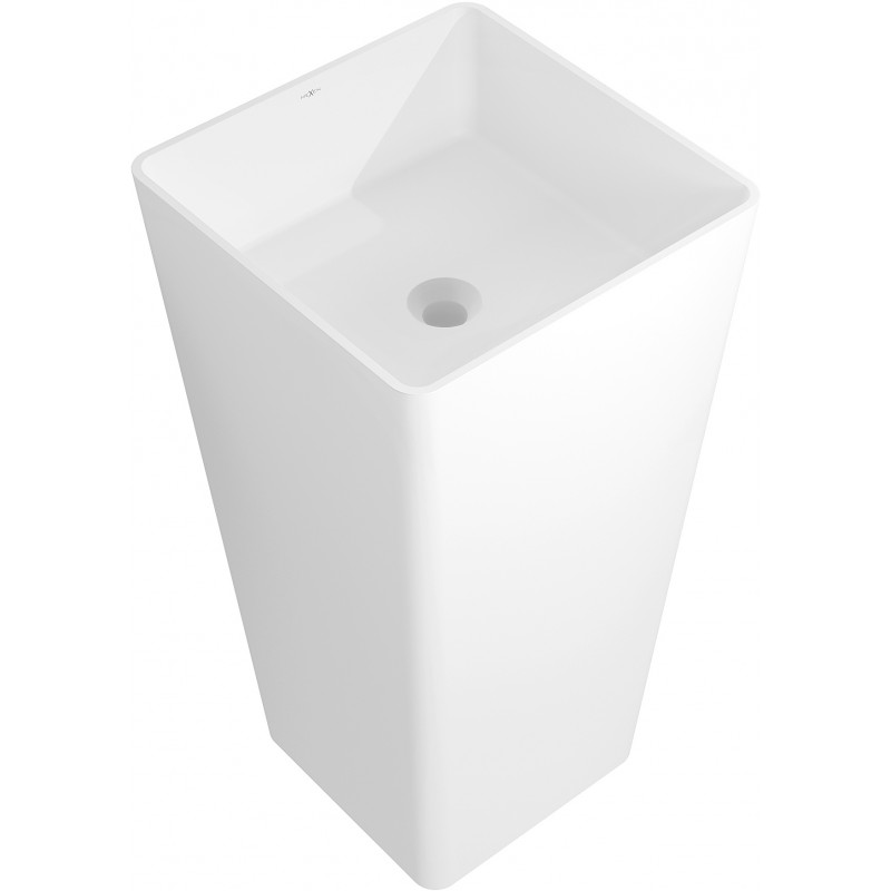 Mexen Adora freestanding washbasin made of conglomerate 45 x 45 cm, white matte - 26564500