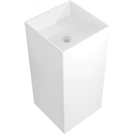 Mexen Xola-1 freestanding washbasin made of conglomerate 40 x 40 cm, matt white - 26594000