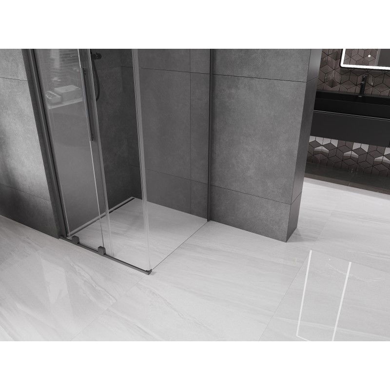 Mexen Velar Sliding Shower Cabin 100 x 100 cm, Transparent, Gun Metal - 871-100-100-01-95