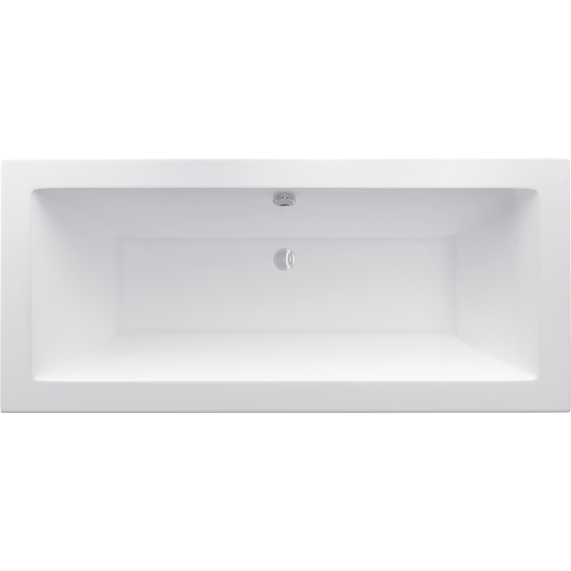 Mexen Cube rectangular bathtub 180 x 80 cm with casing, white - 55051808000X