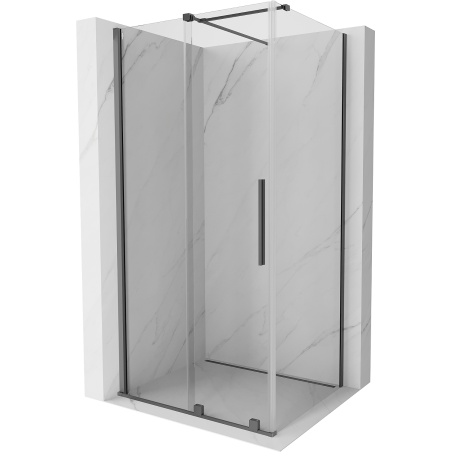 Mexen Velar sliding shower cabin 110 x 90 cm, transparent, gun metal - 871-110-090-01-95