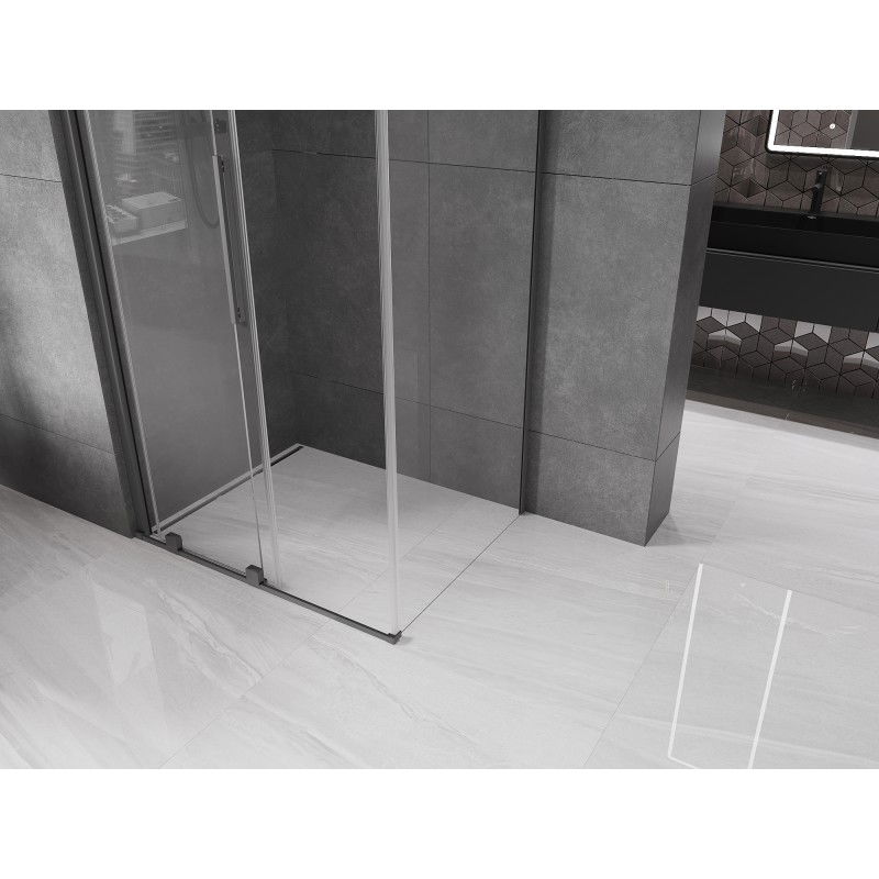 Mexen Velar sliding shower cabin 120 x 80 cm, transparent, gun metal - 871-120-080-01-95