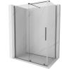 Mexen Velar sliding shower enclosure 150 x 70 cm, transparent, gun metal - 871-150-070-01-95