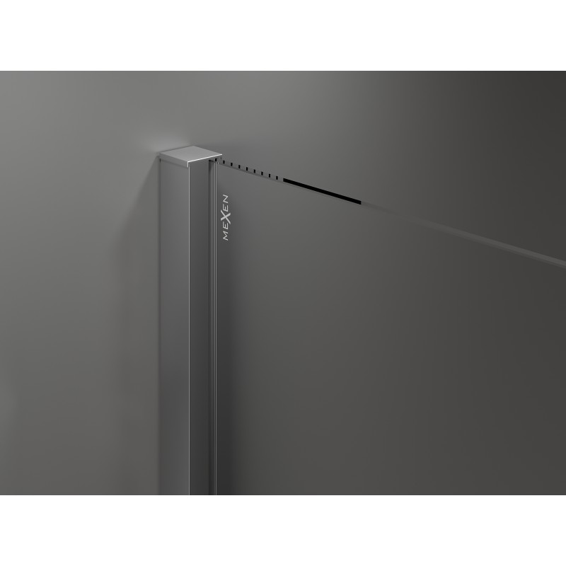 Mexen Velar sliding shower enclosure 150 x 80 cm, transparent, gun metal - 871-150-080-01-95