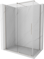 Mexen Velar sliding shower enclosure 160 x 80 cm, transparent, brushed nickel - 871-160-080-01-97