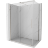 Mexen Velar sliding shower enclosure 140 x 80 cm, transparent, brushed nickel - 871-140-080-01-97