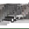 Mexen Velar sliding shower enclosure 140 x 80 cm, transparent, brushed nickel - 871-140-080-01-97