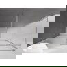 Mexen Velar sliding shower enclosure 140 x 80 cm, transparent, brushed nickel - 871-140-080-01-97