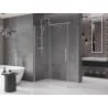 Mexen Velar sliding shower cabin 150 x 85 cm, transparent, brushed nickel - 871-150-085-01-97