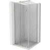 Mexen Velar sliding shower enclosure 90 x 90 cm, transparent, brushed nickel - 871-090-090-01-97