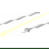 Mexen support for shower wall, brushed gold - 800-01-55