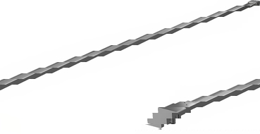 Mexen simple bracket for shower wall 6-8 mm, gun metal - 800-01-95