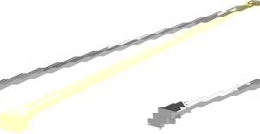 Mexen simple bracket for shower wall 6-8 mm, gold - 800-01-50