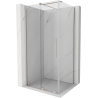 Mexen Velar sliding shower cabin 140 x 90 cm, transparent, brushed nickel - 871-140-090-01-97