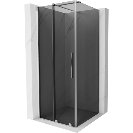 Mexen Velar sliding shower cabin 110 x 110 cm, graphite, chrome - 871-110-110-41-01