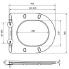 Mexen slow-closing slim toilet seat, duroplast, white gloss - 39224000