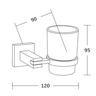 Mexen Vane Toothbrush Holder, Chrome - 7020938-00