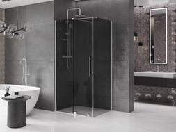 Mexen Velar sliding shower enclosure 100 x 70 cm, graphite, chrome - 871-100-070-41-01