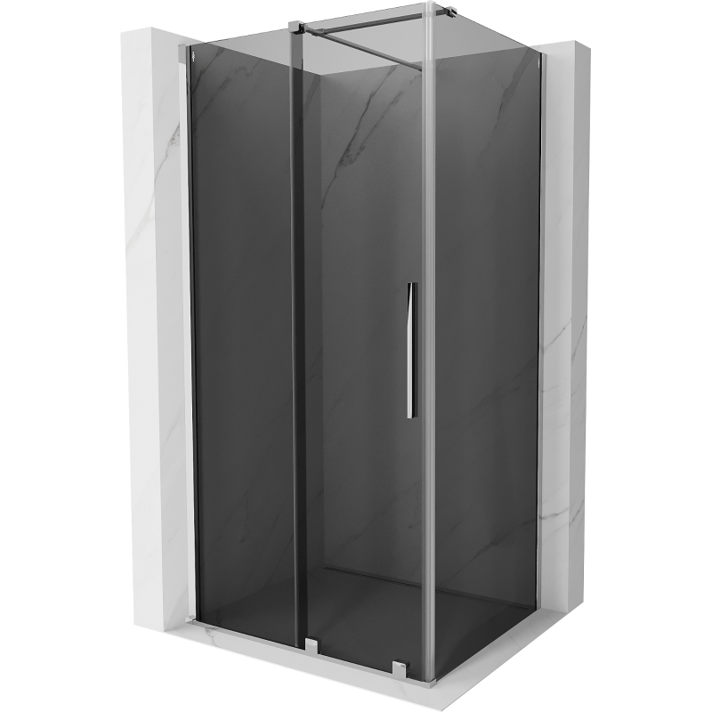 Mexen Velar sliding shower enclosure 120 x 80 cm, graphite, chrome - 871-120-080-41-01