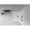 Mexen Flat rectangular shower tray slim 120 x 80 cm, white, black siphon - 40108012B