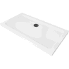 Mexen Flat slim rectangular shower tray 140 x 70 cm, White, Black siphon - 40107014B