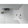 Mexen Flat slim rectangular shower tray 140 x 70 cm, White, Black siphon - 40107014B