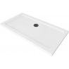 Mexen Flat slim rectangular shower tray 120 x 70 cm, White, Black siphon - 40107012B