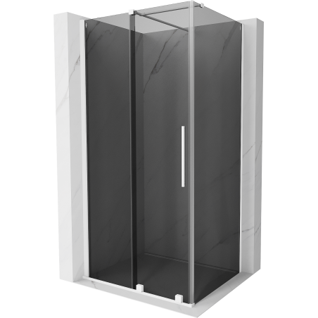 Mexen Velar sliding shower cabin 100 x 90 cm, graphite, white - 871-100-090-41-20