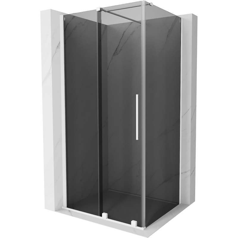 Mexen Velar sliding shower enclosure 110 x 75 cm, graphite, white - 871-110-075-41-20