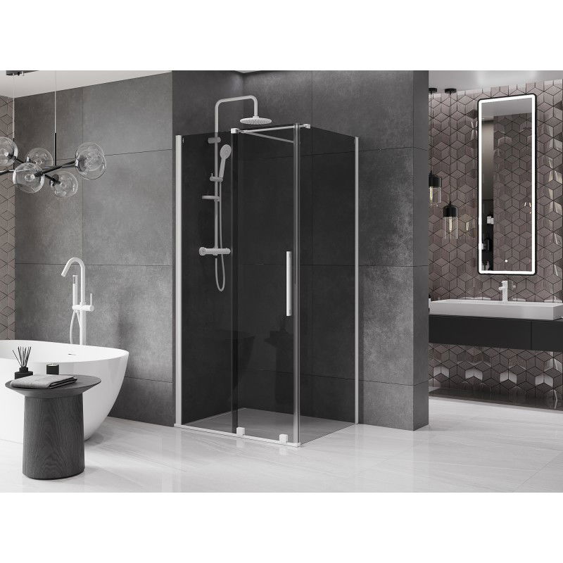 Mexen Velar Sliding Shower Enclosure 110 x 85 cm, Graphite, White - 871-110-085-41-20
