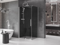 Mexen Velar sliding shower enclosure 120 x 85 cm, graphite, white - 871-120-085-41-20