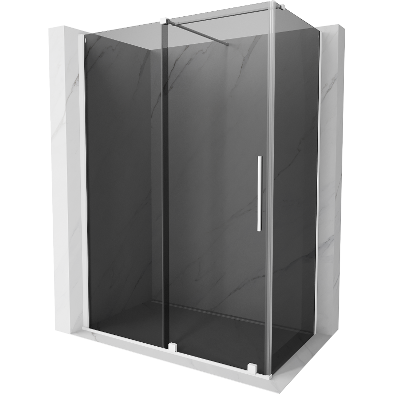 Mexen Velar sliding shower enclosure 130 x 75 cm, graphite, white - 871-130-075-41-20
