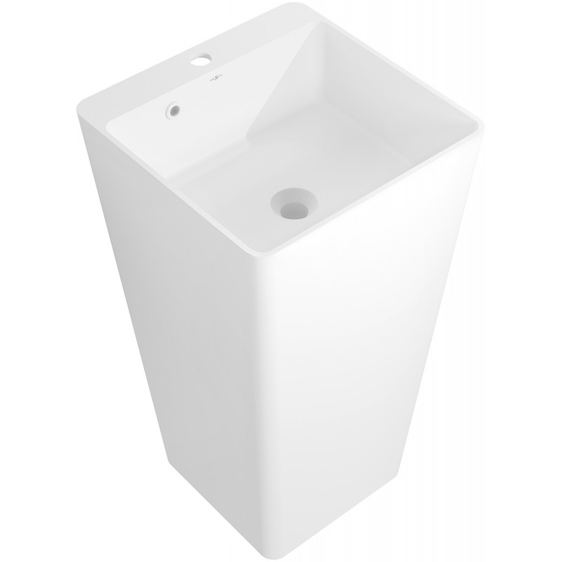 Mexen Neva freestanding washbasin made of conglomerate 45 x 45 cm, matte white - 26614500