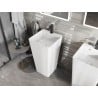 Mexen Neva freestanding washbasin made of conglomerate 45 x 45 cm, matte white - 26614500