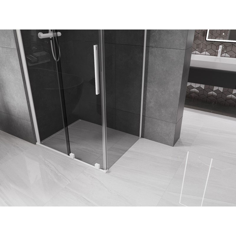 Mexen Velar sliding shower enclosure 130 x 85 cm, graphite, white - 871-130-085-41-20