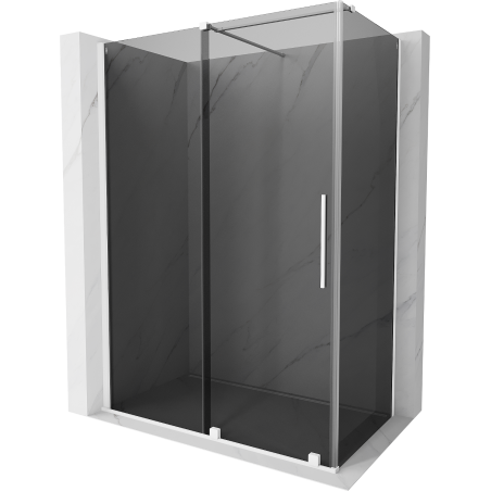 Mexen Velar sliding shower cabin 140 x 70 cm, graphite, white - 871-140-070-41-20