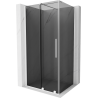Mexen Velar sliding shower enclosure 140 x 100 cm, graphite, white - 871-140-100-41-20