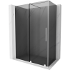 Mexen Velar sliding shower cabin 150 x 85 cm, graphite, white - 871-150-085-41-20